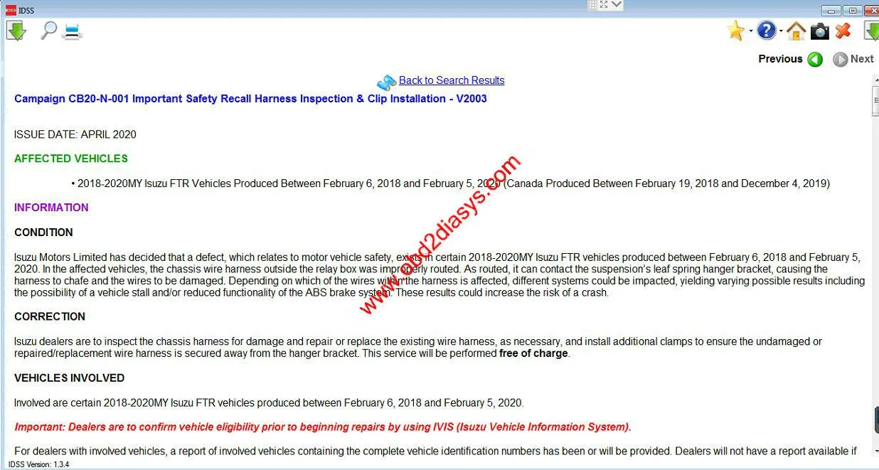 Isuzu Diagnostic Service System IDSS US c_1